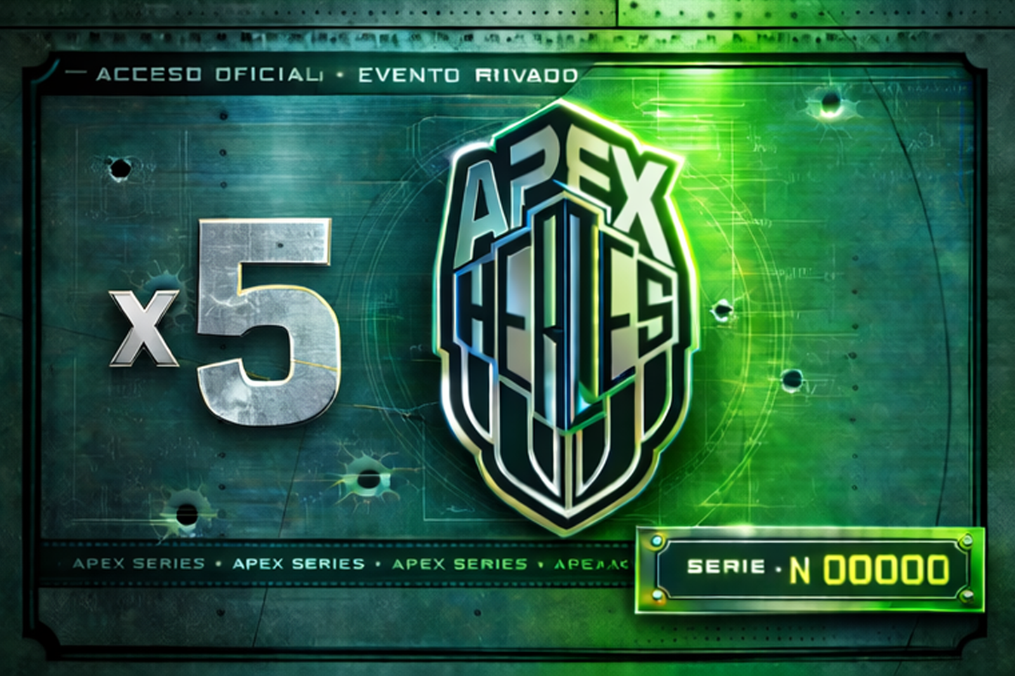 X5 BILLETES APEX PASS (Electrónicos)
